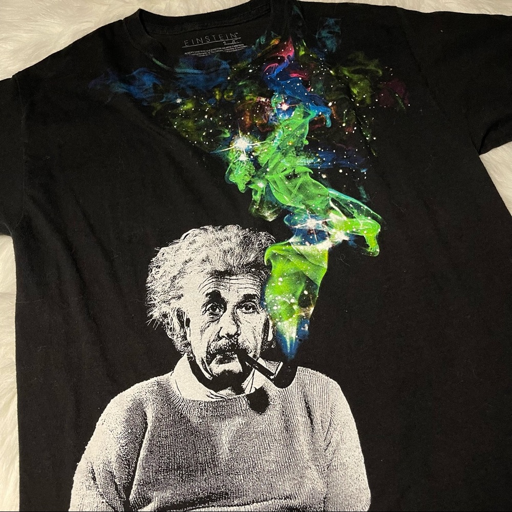 Albert Einstein Black Graphic Tee - image 6